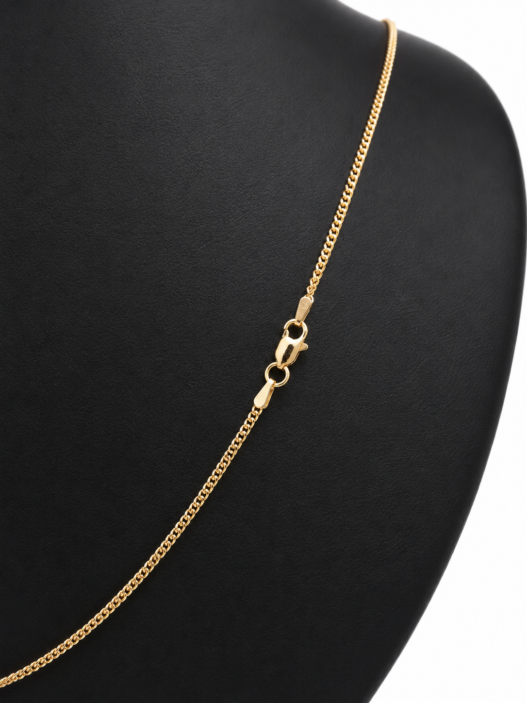 Franco chain with Knot charm. 10kt Gold - 1.5mm/22".