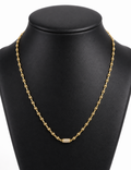 10K Gold Chain with Brilliant Central Detail