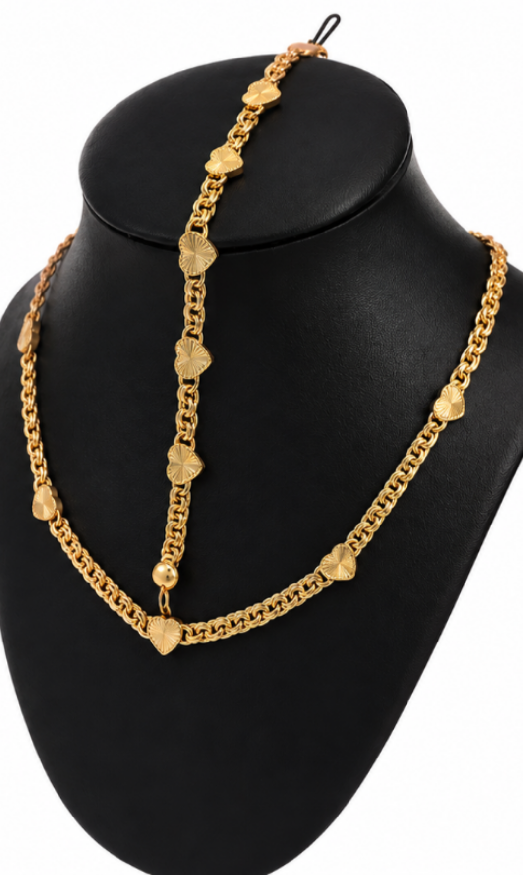 10k gold choker and bracelet set.