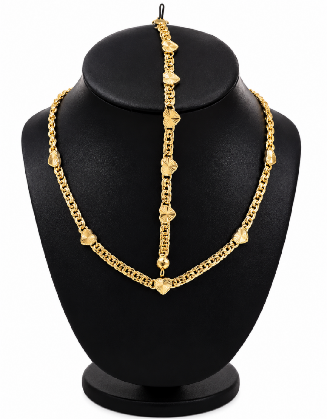 10k gold choker and bracelet set.