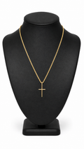 10k Gold Twisted Chain + Cross Pendant.