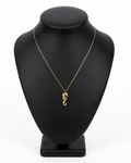 14K Gold Necklace with Seahorse Pendant.
