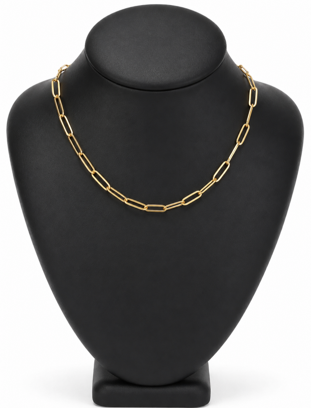 10k Gold Paperclip Chain - 16"/ 4.5mm.